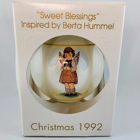 Berta Hummel Christmas Ball 1978 & 1992 Hummel Ornament Schmid Sweet Blessings - Picture 3 of 16